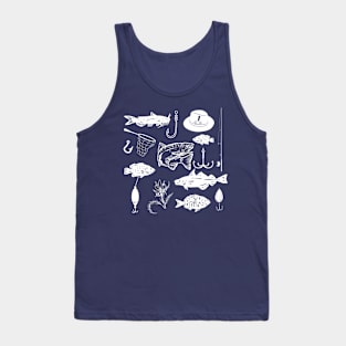 Fishing Doodles Tank Top